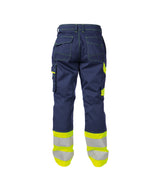 DASSY® Phoenix Warnschutz Bundhose dunkelblau/neongelb