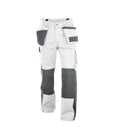 DASSY® Seattle Zweifarbige Multitaschen-Bundhose mit Kniepolstertaschen weiß/zementgrau