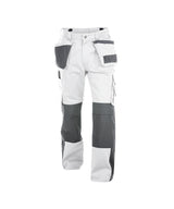 DASSY® Seattle Zweifarbige Multitaschen-Bundhose mit Kniepolstertaschen weiß/zementgrau