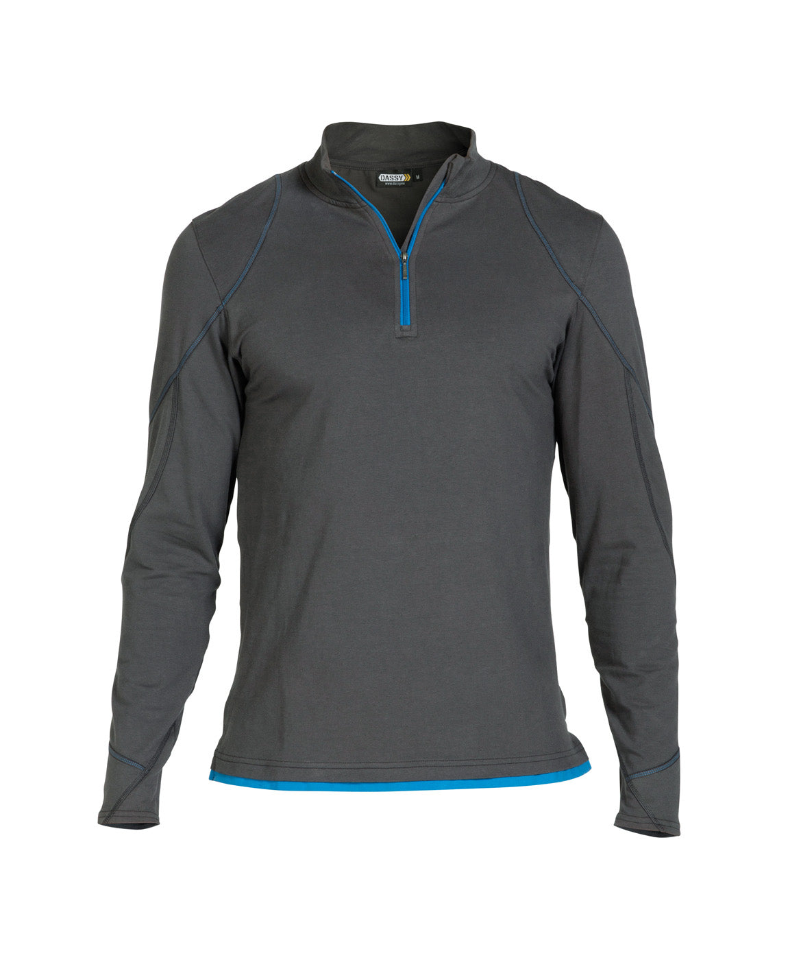 DASSY® Sonic T-shirt mit langen Ärmeln anthrazitgrau/azurblau