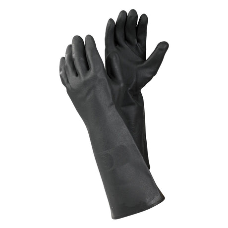 TEGERA 241 Latex-Neopren-Chemikalienschutzhandschuhe schwarz – Produktansicht