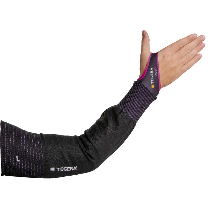 TEGERA 72 Schnittschutz-Armstulpe schwarz mit Handschlaufe – Klasse D