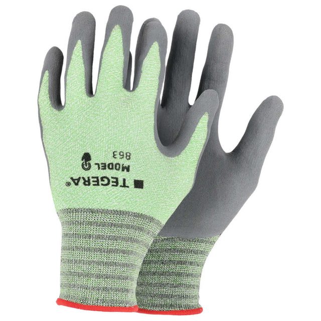 TEGERA 863 Montagehandschuh grün – Produktansicht, 15-Gauge Präzisionshandschuh, Touchscreenfähig