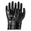 TEGERA 8853 Oil Grip Arbeitshandschuhe in Schwarz – Vorder- und Rückseite