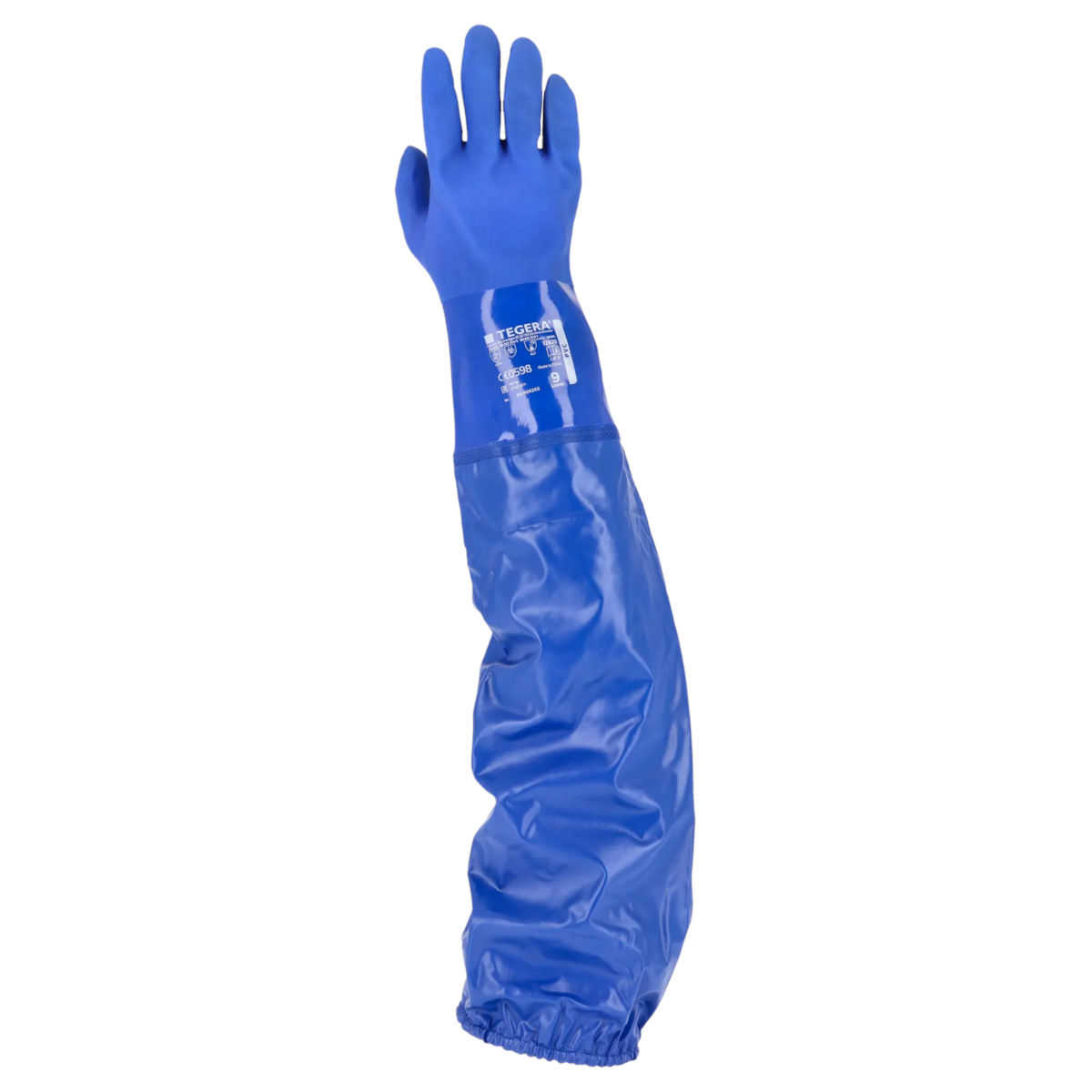 TEGERA 12920 extra langer PVC-Chemikalienhandschuh mit Armschutz