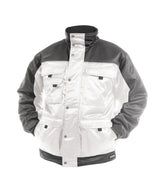 DASSY® Tignes Zweifarbige Beaver Winterjacke weiß/zementgrau