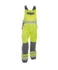 DASSY® Toulouse Warnschutz Latzhose mit Kniepolstertaschen neongelb/zementgrau