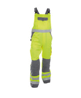 DASSY® Toulouse Warnschutz Latzhose mit Kniepolstertaschen neongelb/zementgrau