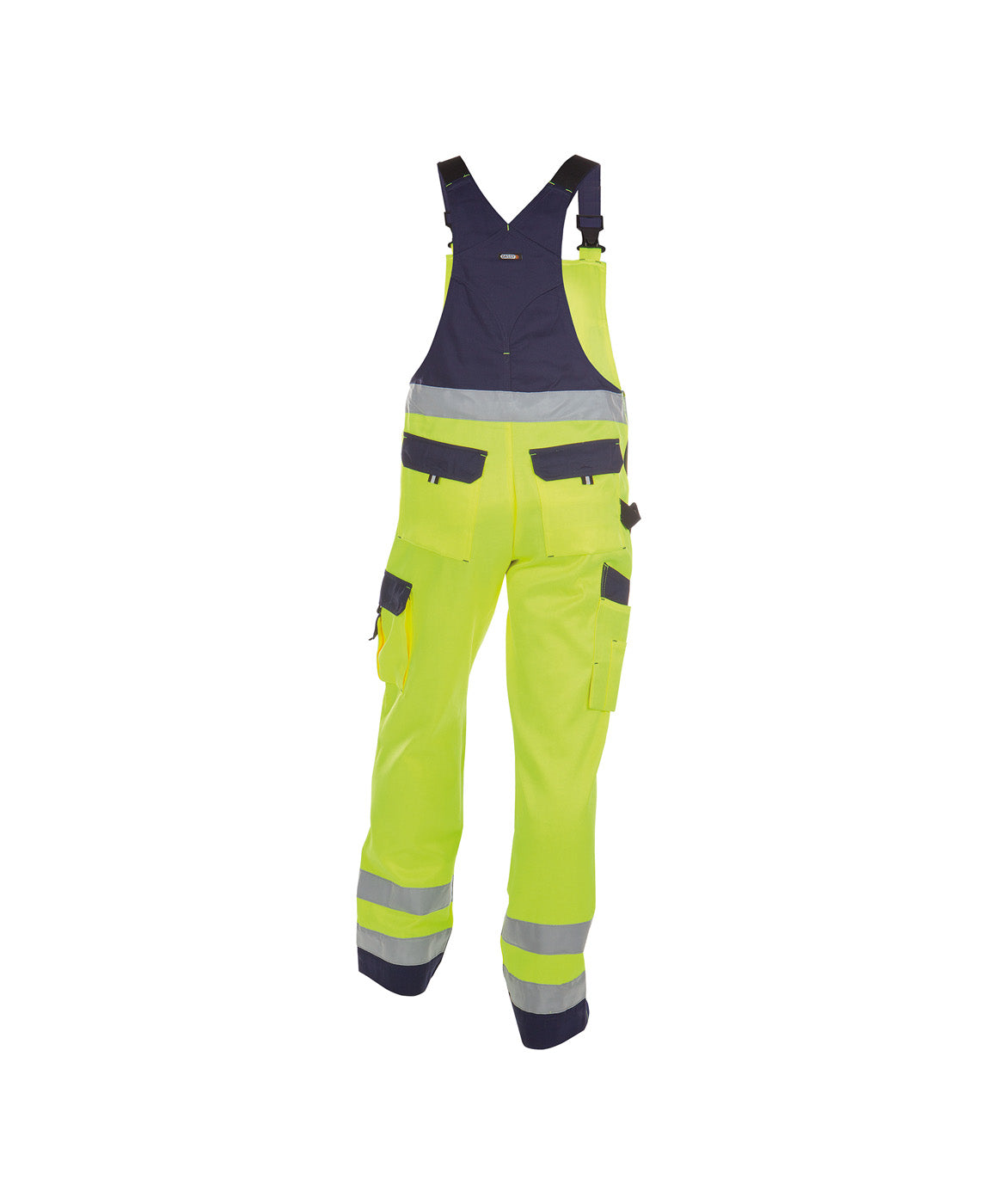 DASSY® Toulouse Warnschutz Latzhose mit Kniepolstertaschen neongelb/dunkelblau
