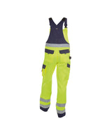 DASSY® Toulouse Warnschutz Latzhose mit Kniepolstertaschen neongelb/dunkelblau