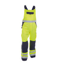 DASSY® Toulouse Warnschutz Latzhose mit Kniepolstertaschen neongelb/dunkelblau