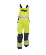 DASSY® Toulouse Warnschutz Latzhose mit Kniepolstertaschen neongelb/dunkelblau