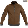 DASSY® Velox Sweatshirt Jacke D-Flex lehmbraun grau