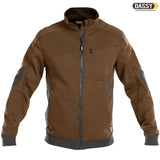 DASSY® Velox Sweatshirt Jacke D-Flex lehmbraun grau