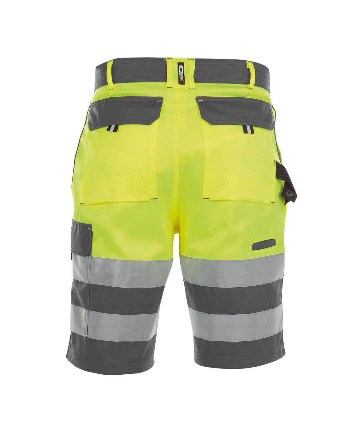 DASSY® Venna Warnschutz Arbeitsshort zementgrau/neongelb