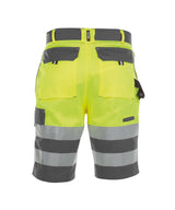 DASSY® Venna Warnschutz Arbeitsshort zementgrau/neongelb