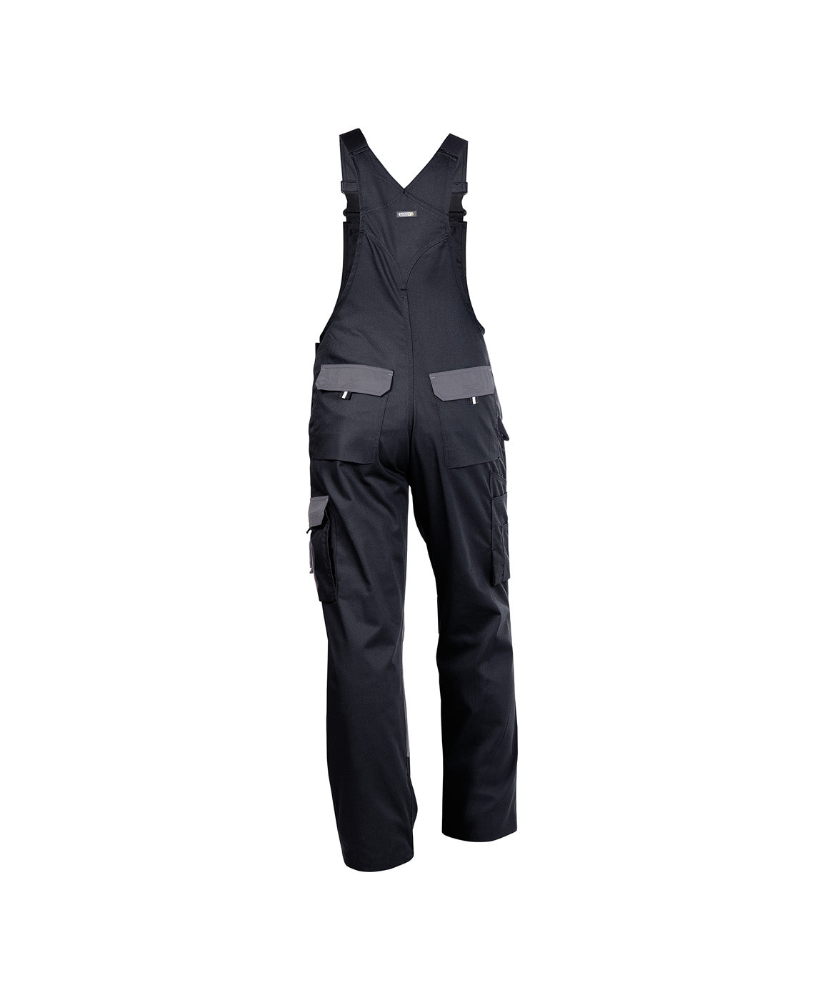 DASSY® Versailles Zweifarbige Latzhose mit Kniepolstertaschen schwarz/zementgrau