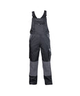 DASSY® Versailles Zweifarbige Latzhose mit Kniepolstertaschen schwarz/zementgrau