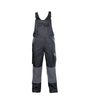 DASSY® Versailles Zweifarbige Latzhose mit Kniepolstertaschen schwarz/zementgrau