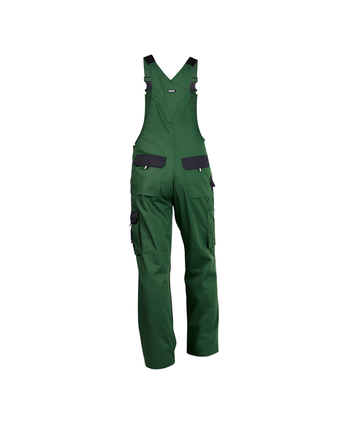 DASSY® Versailles Zweifarbige Latzhose mit Kniepolstertaschen flaschengrün/schwarz