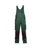 DASSY® Versailles Zweifarbige Latzhose mit Kniepolstertaschen flaschengrün/schwarz