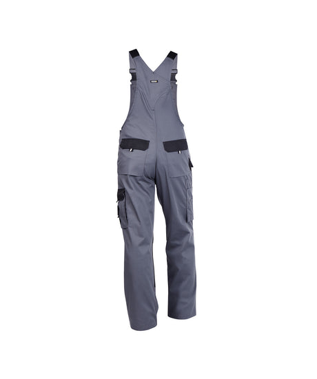DASSY® Versailles Zweifarbige Latzhose mit Kniepolstertaschen zementgrau/schwarz