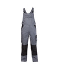 DASSY® Versailles Zweifarbige Latzhose mit Kniepolstertaschen zementgrau/schwarz