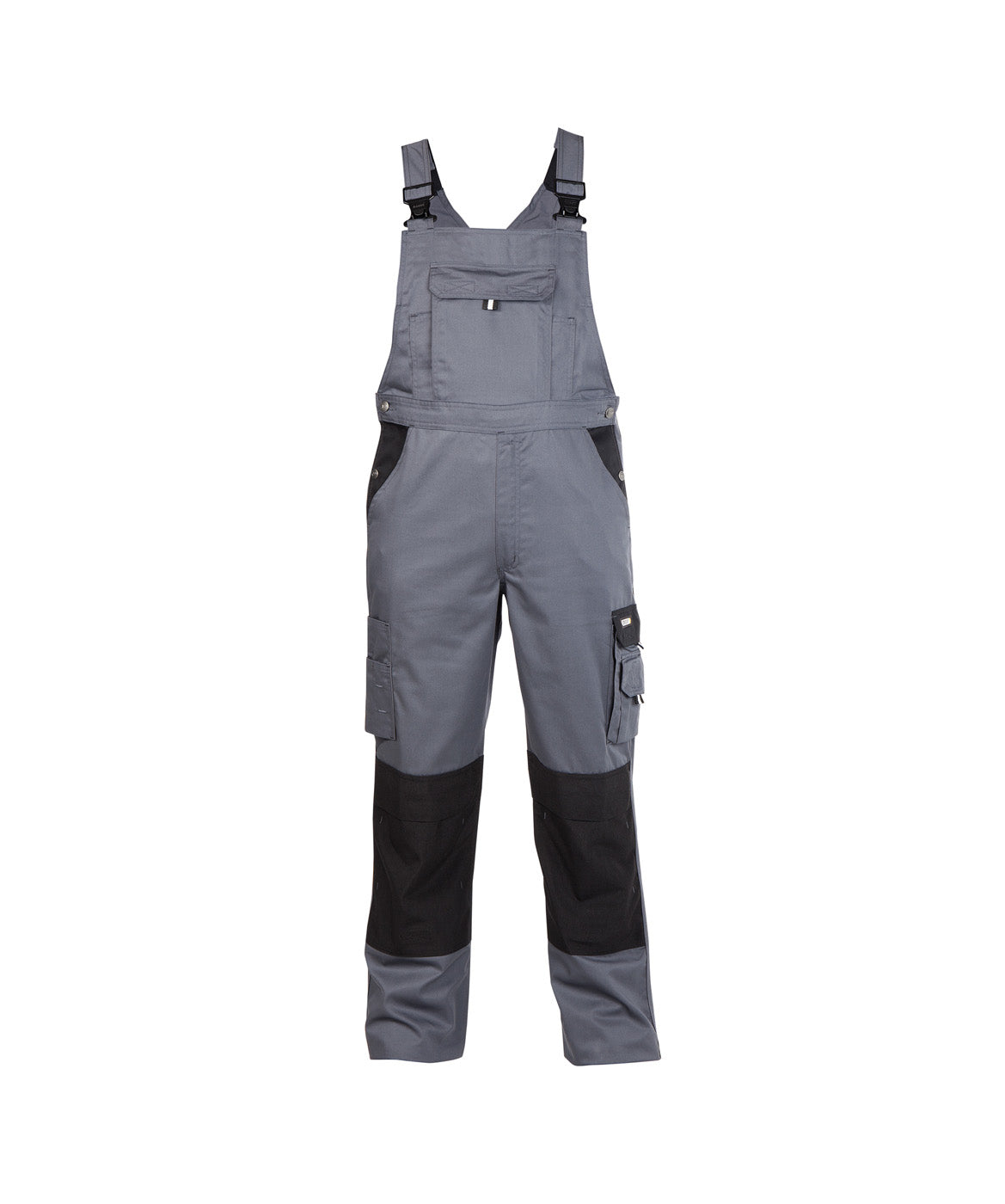 DASSY® Versailles Zweifarbige Latzhose mit Kniepolstertaschen zementgrau/schwarz