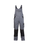 DASSY® Versailles Zweifarbige Latzhose mit Kniepolstertaschen zementgrau/schwarz