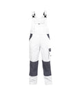 DASSY® Versailles Zweifarbige Latzhose mit Kniepolstertaschen weiß/zementgrau