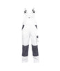 DASSY® Versailles Zweifarbige Latzhose mit Kniepolstertaschen weiß/zementgrau