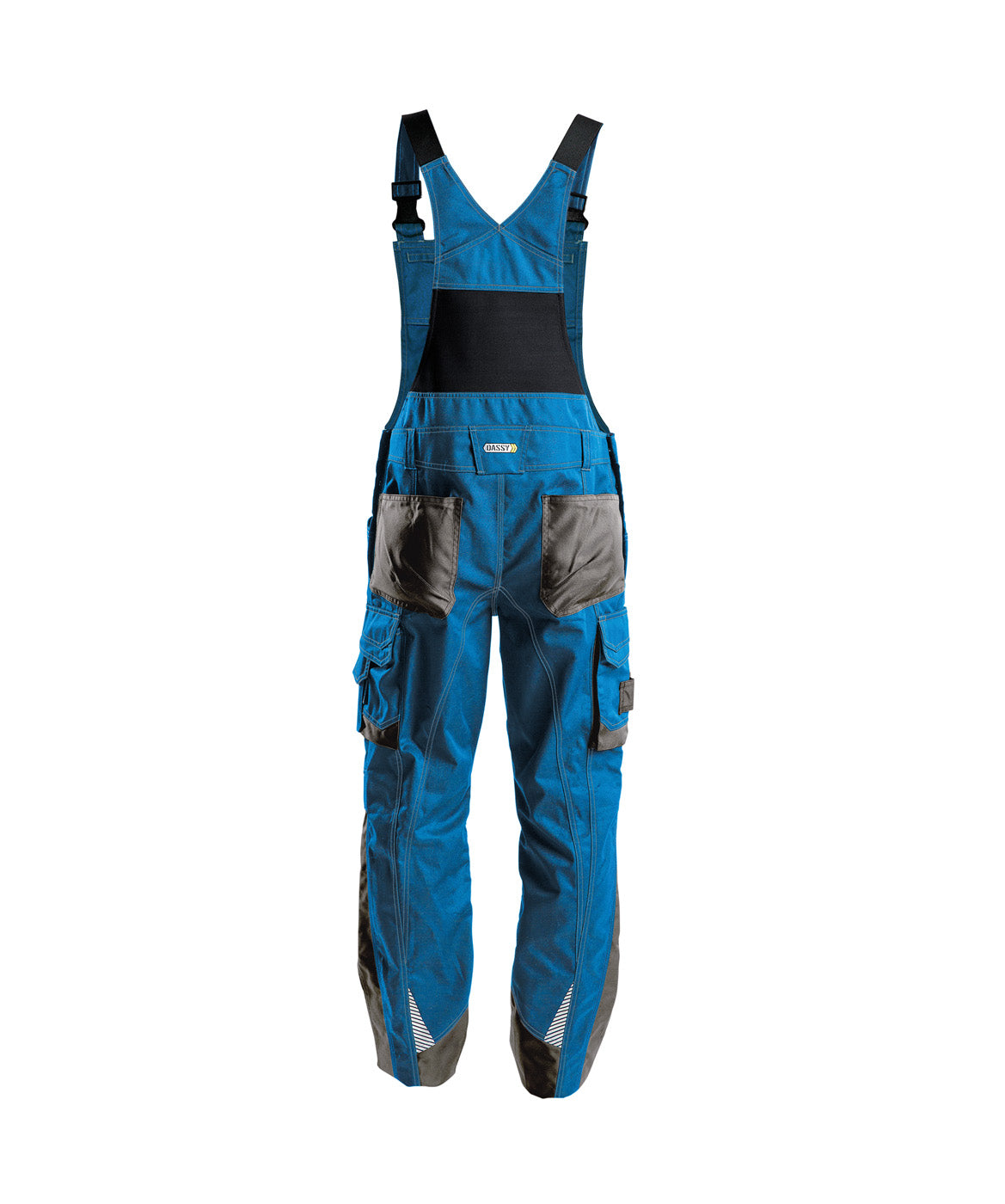 DASSY® Voltic Latzhose mit Kniepolstertaschen azurblau/anthrazitgrau