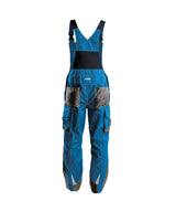DASSY® Voltic Latzhose mit Kniepolstertaschen azurblau/anthrazitgrau