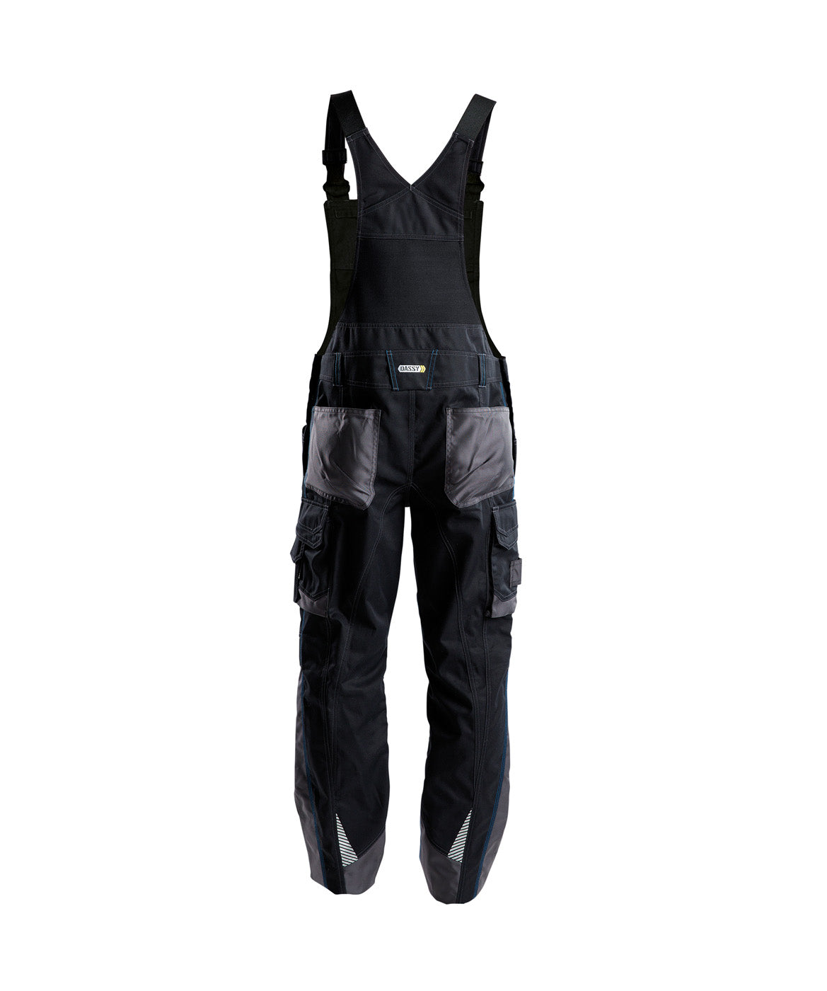 DASSY® Voltic Latzhose mit Kniepolstertaschen schwarz/anthrazitgrau