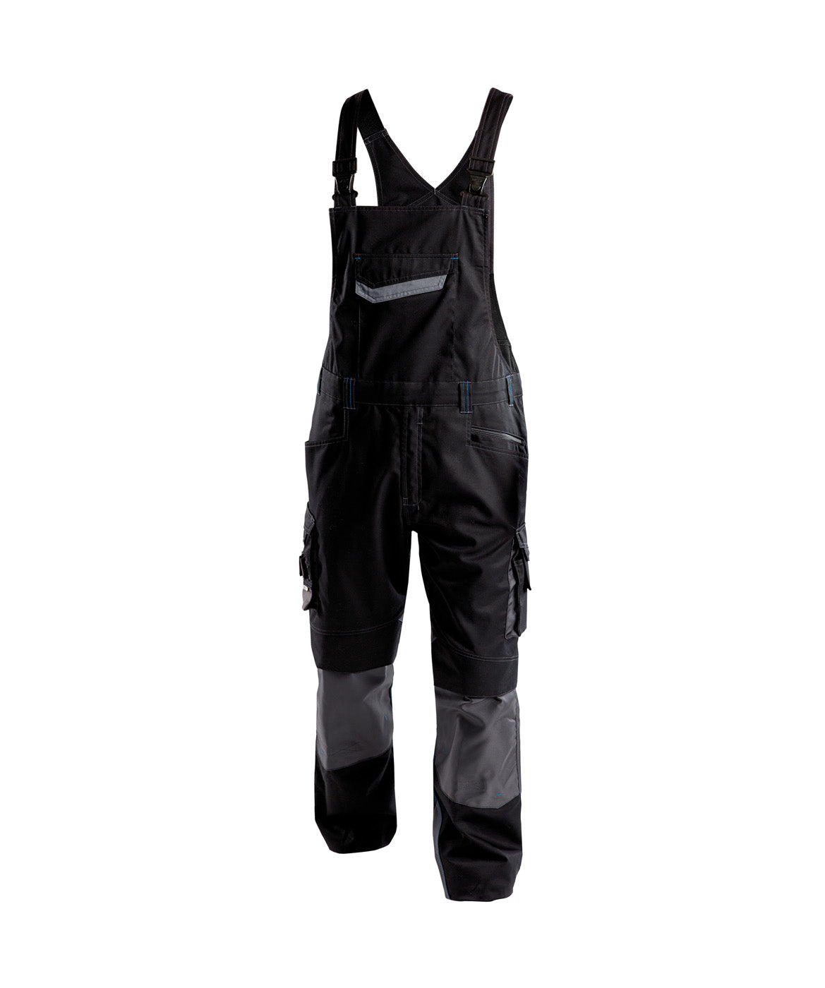 DASSY® Voltic Latzhose mit Kniepolstertaschen schwarz/anthrazitgrau