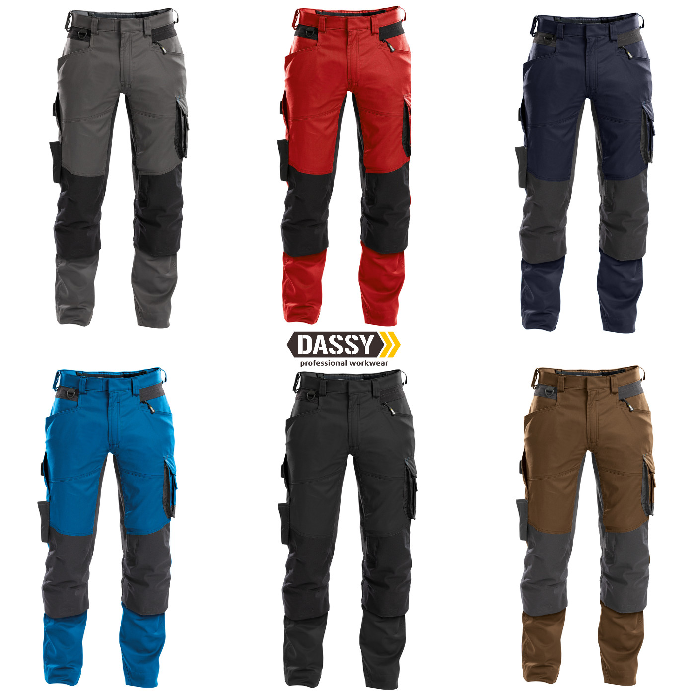 DASSY® Knoxville Jeans Bundhose in Stretch mit Kniepolstertaschen 
