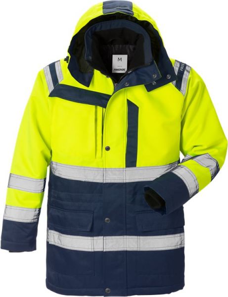 Fristads-Kansas High Vis Winterparka Kl. 3 4042 PP Warnschutz-Gelb/Marine