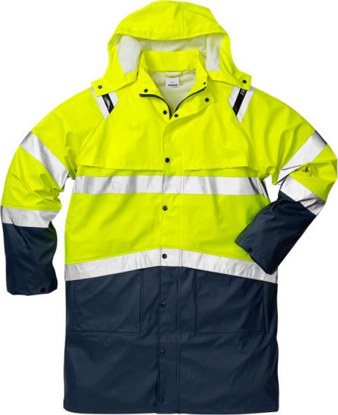 Fristads-Kansas High Vis Regenmantel Kl. 3 4634 RS Warnschutz-Gelb/Marine