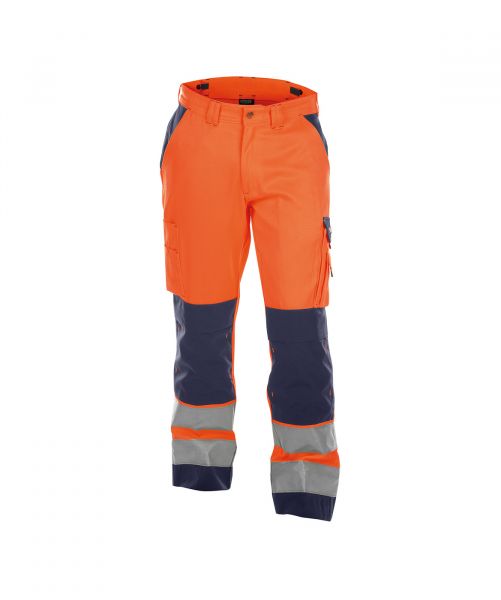 DASSY® Buffalo Warnschutz Bundhose mit Kniepolstertaschen neonorange/dunkelblau