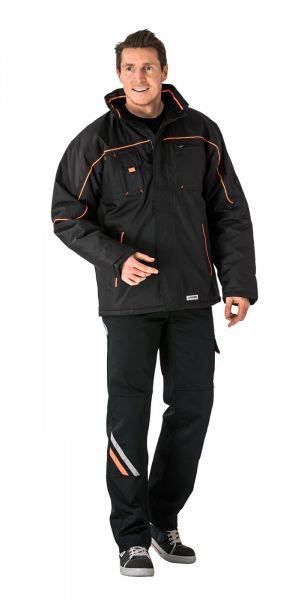 Planam Piper Jacke Outdoor schwarz/orange