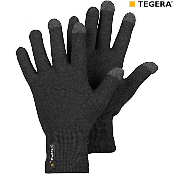 Tegera 4640 Stoffhandschuhe schwarz für Touchscreens