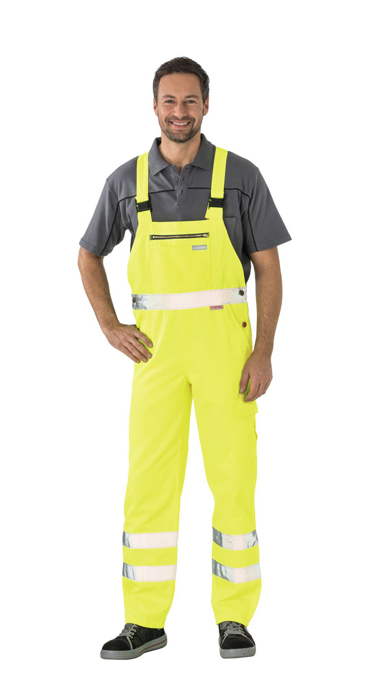 DASSY Malmedy Warnschutz Latzhose Arbeitslatzhose Workwear Warnkleidung 